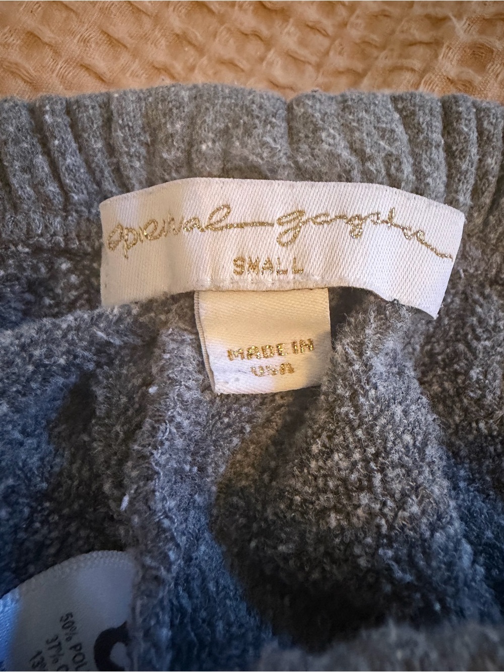 Spiritual Gangster Rainbow Side Stripe Cozy Knit Jogger Sweatpants Gray Small - Picture 2 of 5